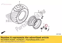 90309HC4000, Honda, écrou, axe, 14mm honda trx ex  trx300ex fourtrax trx400ex trx250ex sporttrax sportrax trx450r 37kw te30u australia trx450er trx700xx trx250x trx90x trx90 300 400 250 450 700 90 , Nouveau