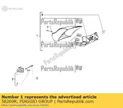 Tutaj możesz zamówić ? Wiat? A tylne od Piaggio Group , z numerem części 58269R: