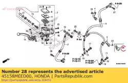 Aquí puede pedir clamper a, fr. Manguera de freno de Honda , con el número de pieza 45158MEED00: