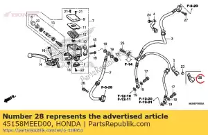 honda 45158MEED00 clamper a, fr. manguera de freno - Lado inferior