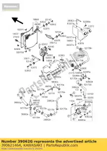 Kawasaki 390621464 hose-cooling - Bottom side