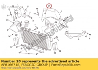 AP8166718, Aprilia, lh spoiler sticker, Nieuw