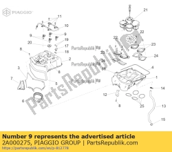 Aprilia 2A000275, Injektor-kit komplett, OEM: Aprilia 2A000275