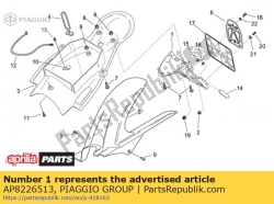 Aprilia AP8226513, Uchwyt tablicy rejestracyjnej, OEM: Aprilia AP8226513