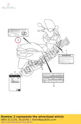Tutaj możesz zamówić etykieta, no? No?? Od Suzuki , z numerem części 6891312J20: