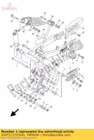 5HP221102000, Yamaha, brazo trasero comp. yamaha  tt r 125 2003 2004 2005 2006 2007 2008 2009 2010 2011 2012 2013 2016 2017 2018 2019 2020, Nuevo