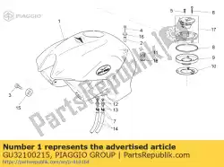 Qui puoi ordinare serbatoio carburante rosso da Piaggio Group , con numero parte GU32100215: