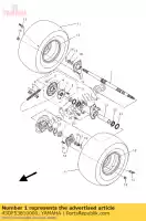 43DF53810000, Yamaha, essieu, roue yamaha yfm 90 2009 2010 2011 2012 2013, Nouveau