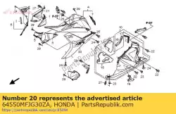 kappenset, l. Middelste b (wl) * type1 * (type1) van Honda, met onderdeel nummer 64550MFJG30ZA, bestel je hier online: