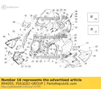 894005, Piaggio Group, Copertina aprilia  mana na zd4rcb00, zd4rcc01, zd4rce00 850 2009 2010 2011 2016, Nuovo