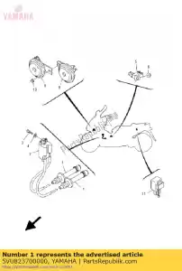 yamaha 5VU823700000 plug tampa assy - Lado inferior
