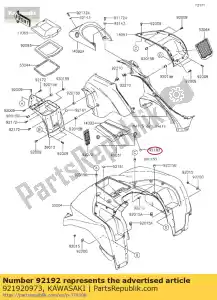 Kawasaki 921920973 tubo - Lado inferior