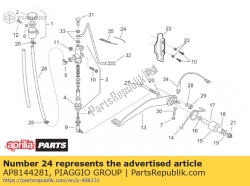 Aprilia AP8144281, Joint de carénage avant, OEM: Aprilia AP8144281