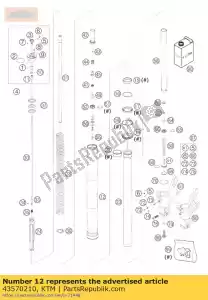 ktm 43570210 out.tube negro l = 577 mm d = 54/57 - Lado inferior