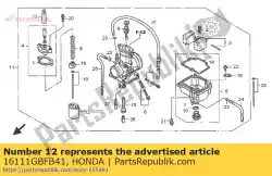 Aqui você pode pedir o válvula, acelerador em Honda , com o número da peça 16111GBFB41: