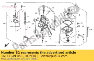 honda 16111GBFB41 válvula, acelerador - Lado inferior