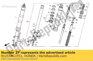 Honda 91255MCJ751 o-ring, 10,8x2,4 - Onderkant