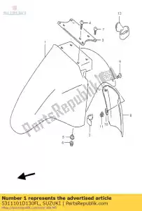 suzuki 5311101D130FL pára-choque frente - Lado inferior