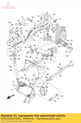 Ici, vous pouvez commander le boulon, bride auprès de Yamaha , avec le numéro de pièce 950220603500: