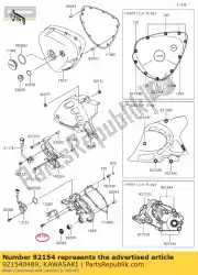 Qui puoi ordinare bullone, flangiato, 6x16 ej800abf da Kawasaki , con numero parte 921540489: