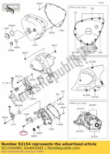 kawasaki 921540489 bullone, flangiato, 6x16 ej800abf - Il fondo