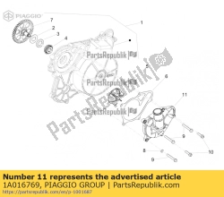 Aprilia 1A016769, Waterpomp deksel, OEM: Aprilia 1A016769