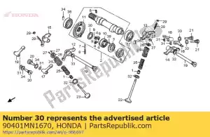 Honda 90401MN1670 rondelle, poussée, 17x22x0,7 - La partie au fond