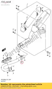 suzuki 1446929F00 pince, connecteur - La partie au fond