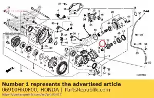 Honda 06910HR0F00 bearing set, needle - Bottom side