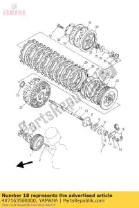 yamaha 4X7163560000 stang, duw 1 - Onderkant