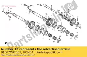 Honda 91007MAT003 rodamiento, bola radial, 160 - Lado inferior