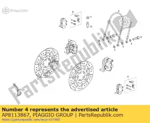 Piaggio Group AP8113867 pins+caliper springs - Bottom side