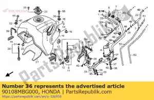 honda 90108MBG000 boulon, banjo, 12 mm - La partie au fond