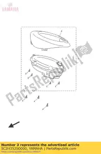 yamaha 5C2H352S0000 schroef, paneelmontage - Onderkant