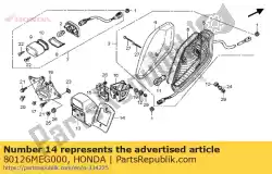 Ici, vous pouvez commander le caoutchouc, coussin de licence auprès de Honda , avec le numéro de pièce 80126MEG000: