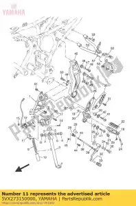 yamaha 5VX273150000 schakel, zijstandaard - Onderkant