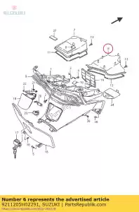 Suzuki 9211205H02291 tampa, caixa frontal - Lado inferior