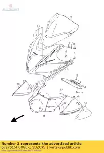 Suzuki 6827015H00GEK zestaw ta?m, korpus c - Dół