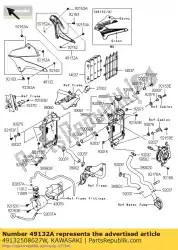 sluiermotor, rechts, ebbenhout + g van Kawasaki, met onderdeel nummer 49132508627W, bestel je hier online: