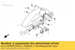spatbordset, fr. (wl) * type1 * (type1) van Honda, met onderdeel nummer 61110MBTD50ZA, bestel je hier online: