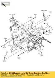 Tutaj możesz zamówić wspornik silnika, fr, f. S. Bl od Kawasaki , z numerem części 32190041018R: