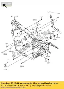 Kawasaki 32190041018R support-moteur, fr, f.s.bl - La partie au fond