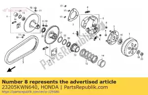 Honda 23205KWN640 conjunto de cara, conducido - Lado inferior