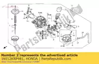 16012KRP981, Honda, conjunto de agulha, jato honda scv 100 2005 2006 2007, Novo