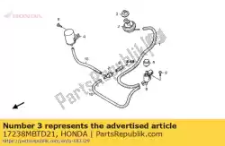 Here you can order the diaphragm, control valve from Honda, with part number 17238MBTD21: