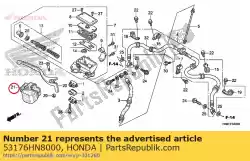 Ici, vous pouvez commander le couverture, r. Manipuler auprès de Honda , avec le numéro de pièce 53176HN8000: