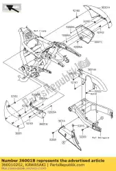 Aquí puede pedir lado de cubierta, lh, lwr de Kawasaki , con el número de pieza 360010202: