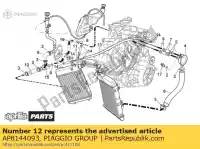 AP8144093, Piaggio Group, manifold-union ontluchtingspijp aprilia  normal and r rst rsv rsv tuono 1000 1998 1999 2000 2001 2002 2003 2004 2005, Nieuw