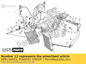 Piaggio Group AP8144093 manifold-union ontluchtingspijp - Onderkant