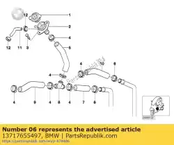 Aquí puede pedir abrazadera de la manguera de BMW , con el número de pieza 13717655497: